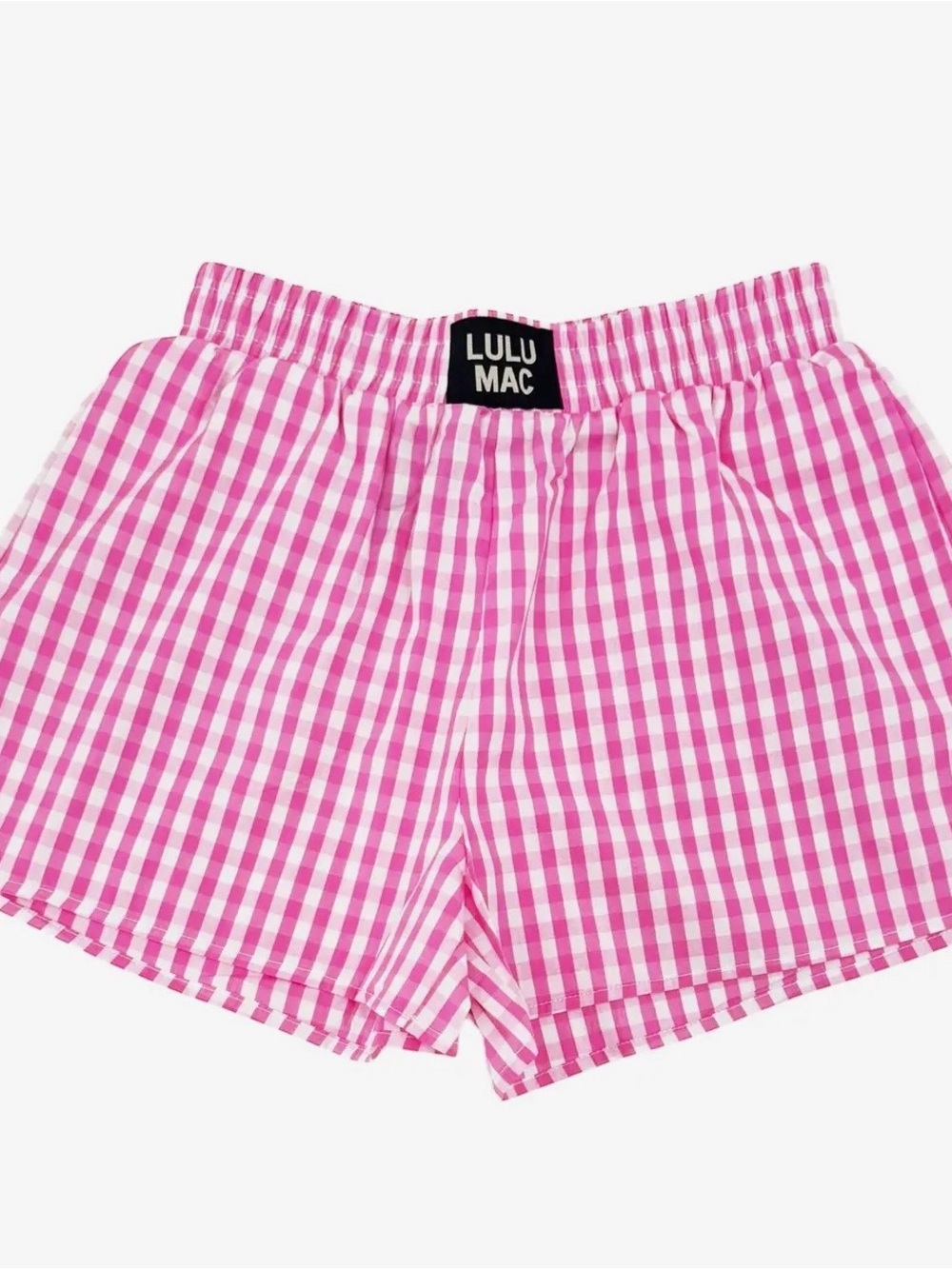 NWT Lulu Mac Gingham Boxer Shorts